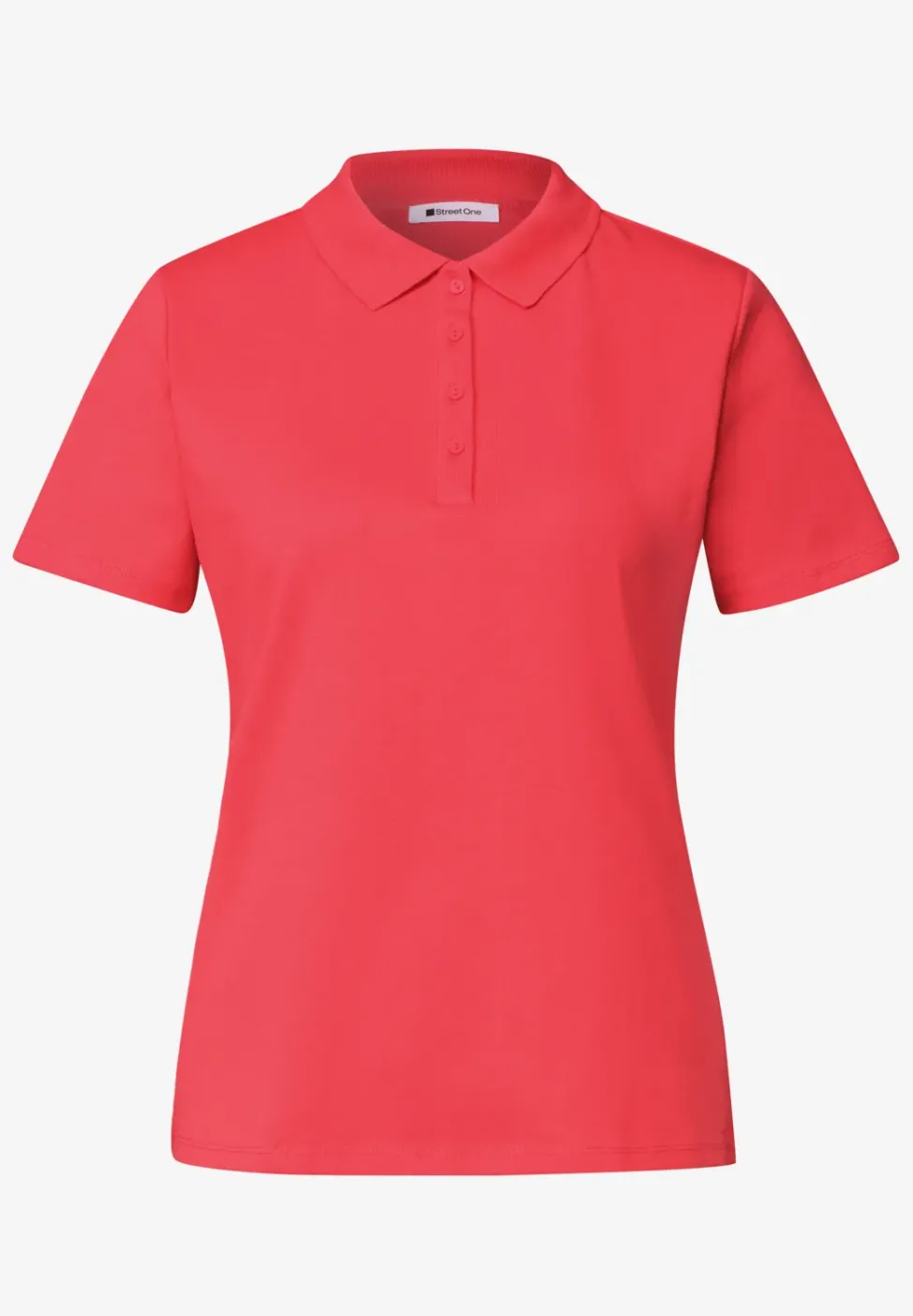 Kurzarm Poloshirt in Rippstruktur