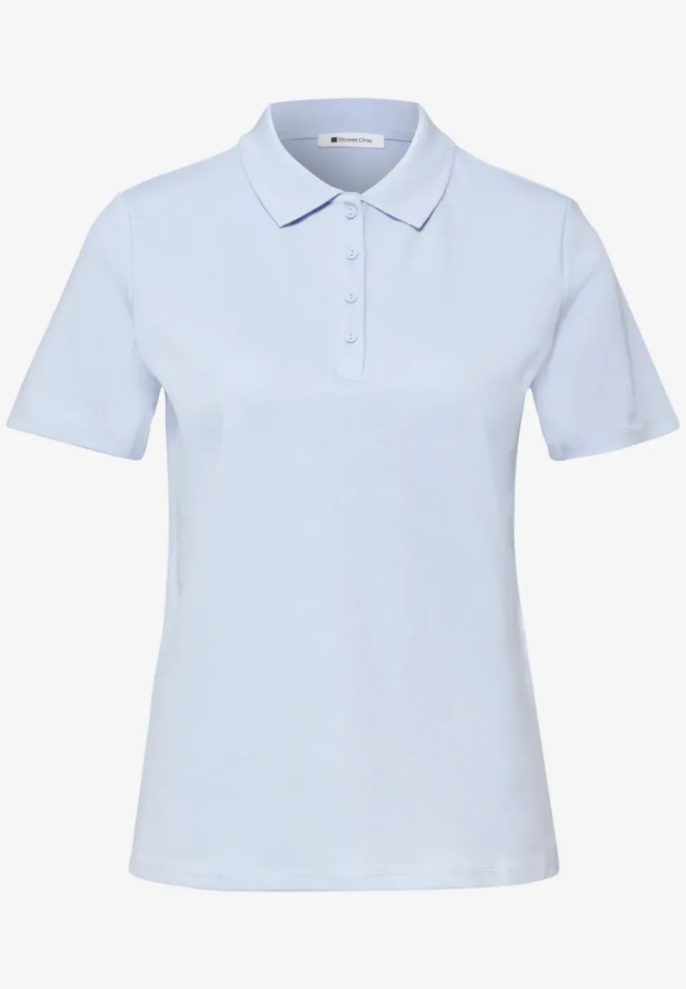 Kurzarm Poloshirt in Rippstruktur