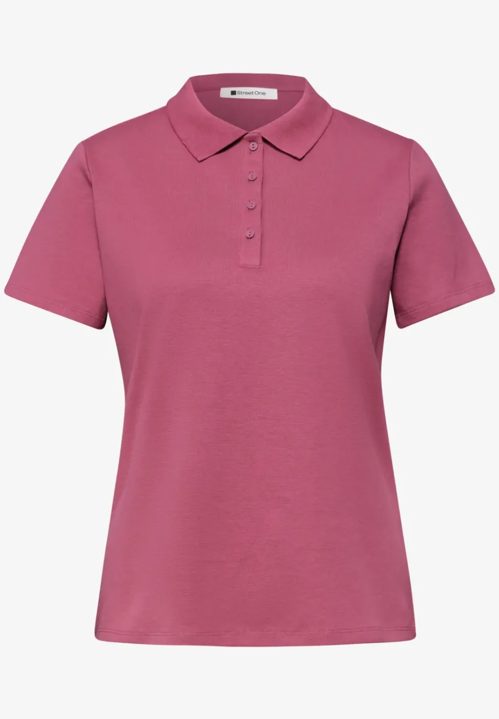 Kurzarm Poloshirt in Rippstruktur