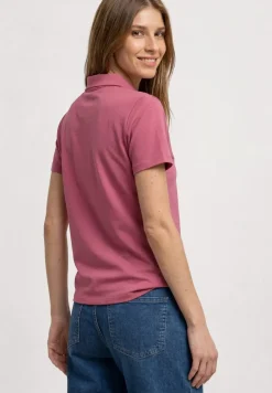 Kurzarm Poloshirt in Rippstruktur