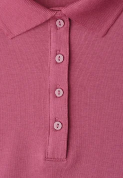 Kurzarm Poloshirt in Rippstruktur