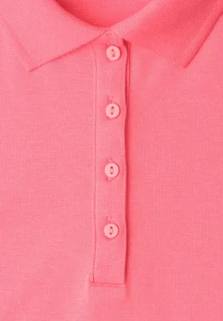 Kurzarm Poloshirt in Rippstruktur