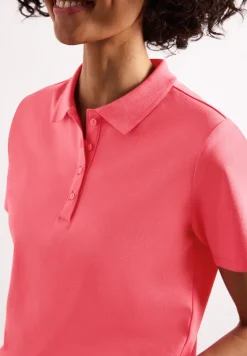 Kurzarm Poloshirt in Rippstruktur