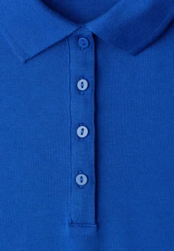 Kurzarm Poloshirt in Rippstruktur