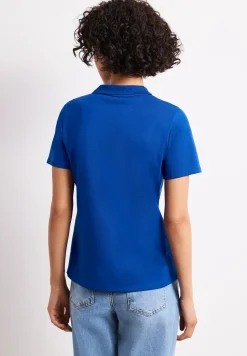 Kurzarm Poloshirt in Rippstruktur