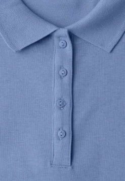 Kurzarm Poloshirt in Rippstruktur