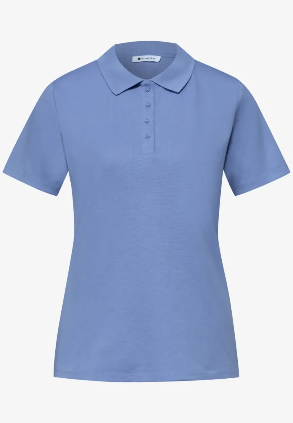 Kurzarm Poloshirt in Rippstruktur