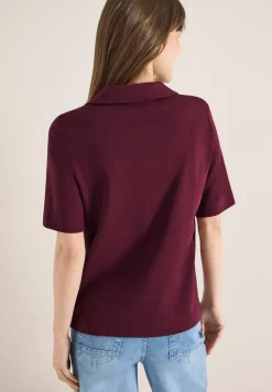 Kurzarm Poloshirt in Unifarbe