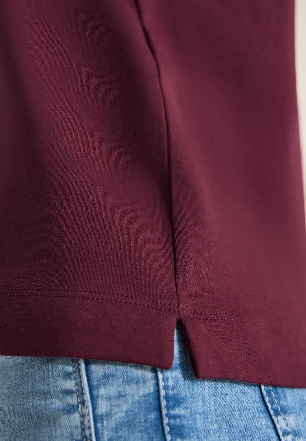 Kurzarm Poloshirt in Unifarbe