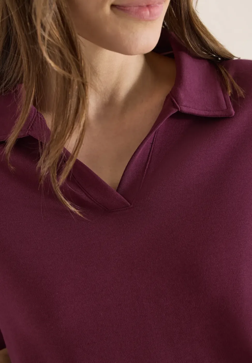 Kurzarm Poloshirt in Unifarbe
