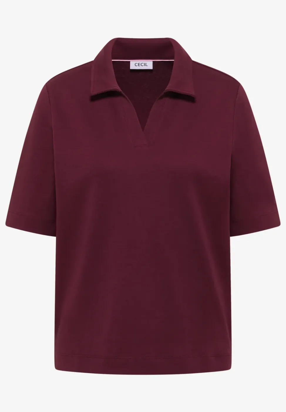 Kurzarm Poloshirt in Unifarbe