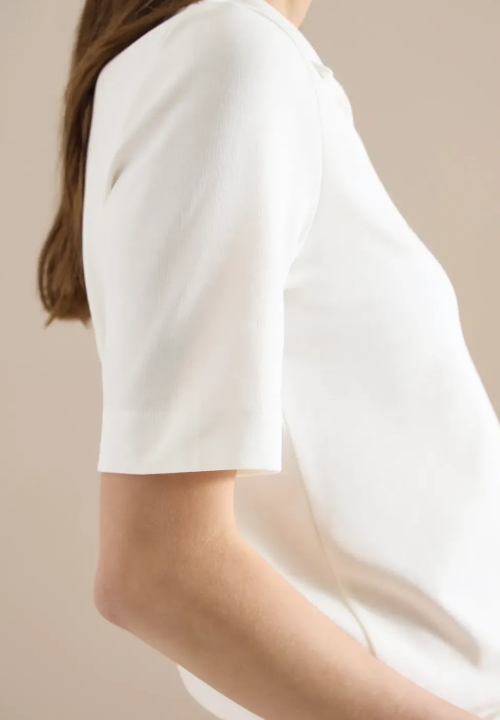 Kurzarm Poloshirt in Unifarbe