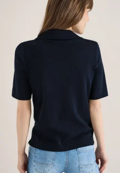 Kurzarm Poloshirt in Unifarbe