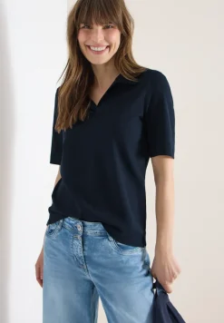 Kurzarm Poloshirt in Unifarbe