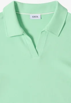 Kurzarm Poloshirt in Unifarbe