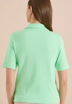 Kurzarm Poloshirt in Unifarbe