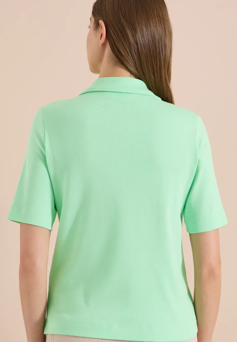 Kurzarm Poloshirt in Unifarbe