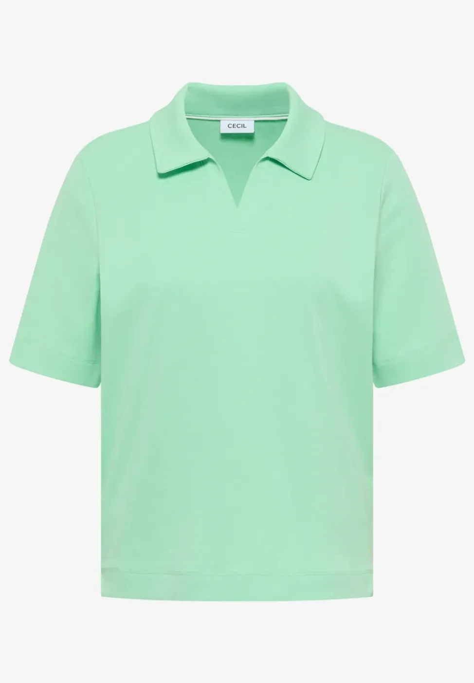 Kurzarm Poloshirt in Unifarbe