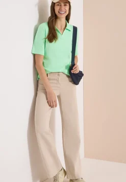Kurzarm Poloshirt in Unifarbe
