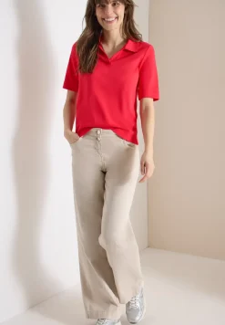 Kurzarm Poloshirt in Unifarbe