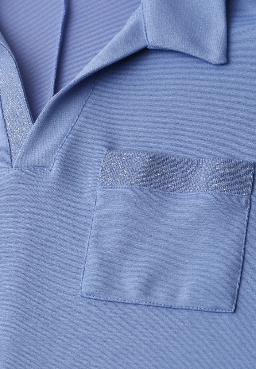Kurzarm Poloshirt mit Glitzer