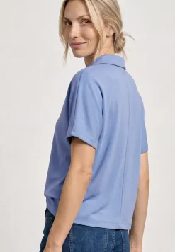 Kurzarm Poloshirt mit Glitzer
