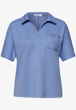 Kurzarm Poloshirt mit Glitzer