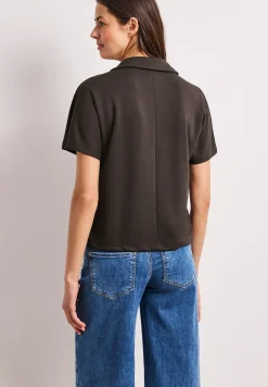 Kurzarm Poloshirt mit Glitzer