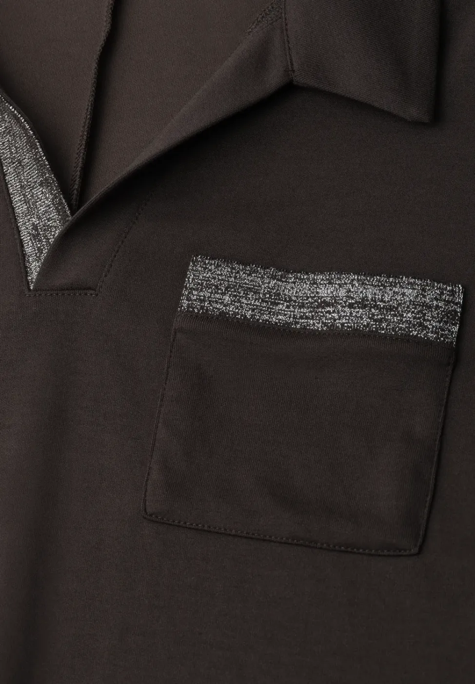 Kurzarm Poloshirt mit Glitzer