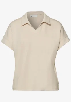 Kurzarm Poloshirt mit Rippdetail