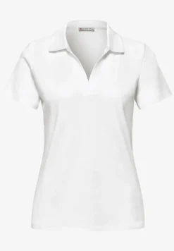 Kurzarm Poloshirt mit Split Neck