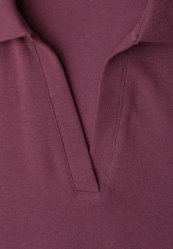 Kurzarm Poloshirt mit Split Neck