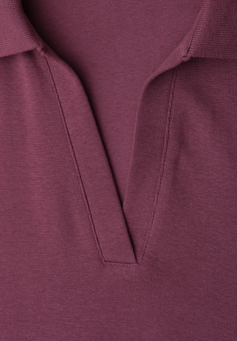 Kurzarm Poloshirt mit Split Neck