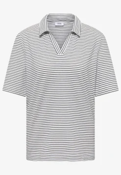 Kurzarm Poloshirt mit Streifen