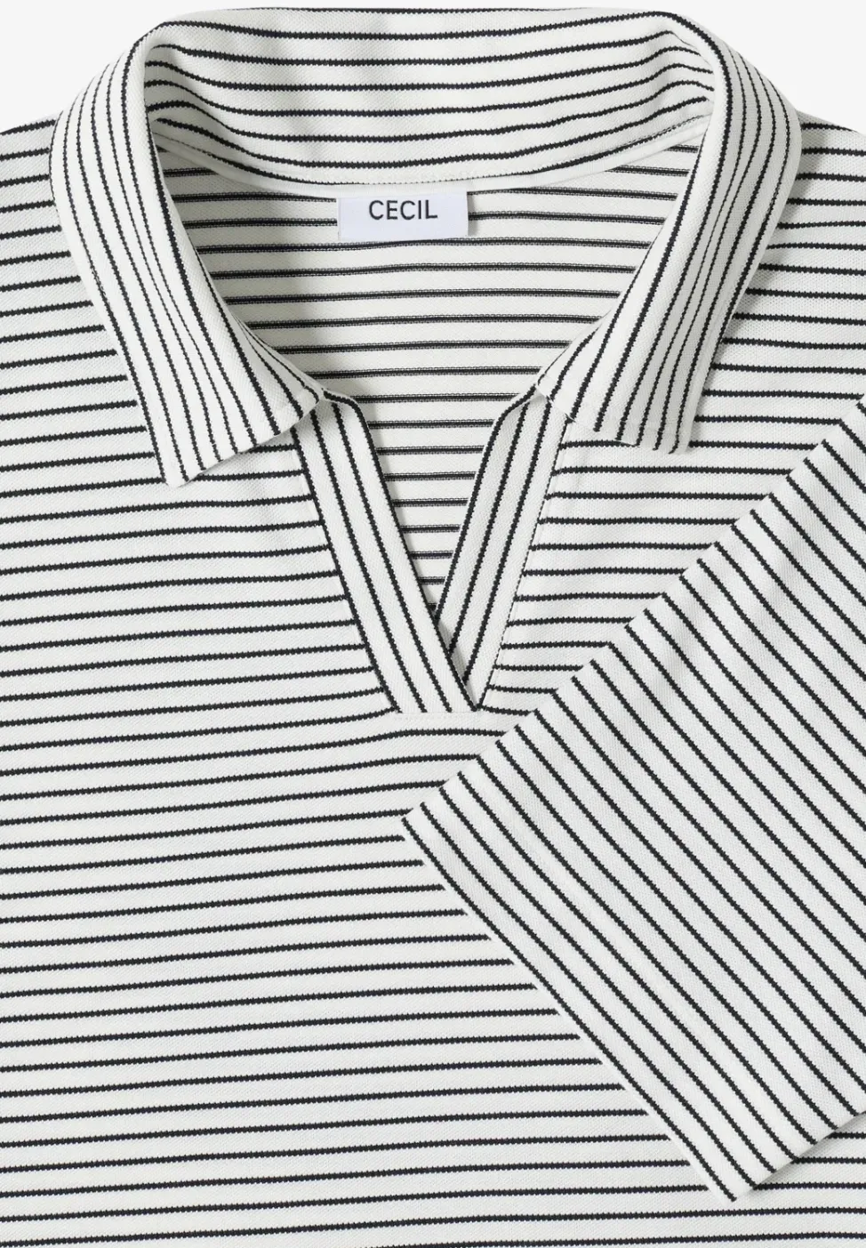 Kurzarm Poloshirt mit Streifen