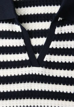 Kurzarm Poloshirt mit Streifen