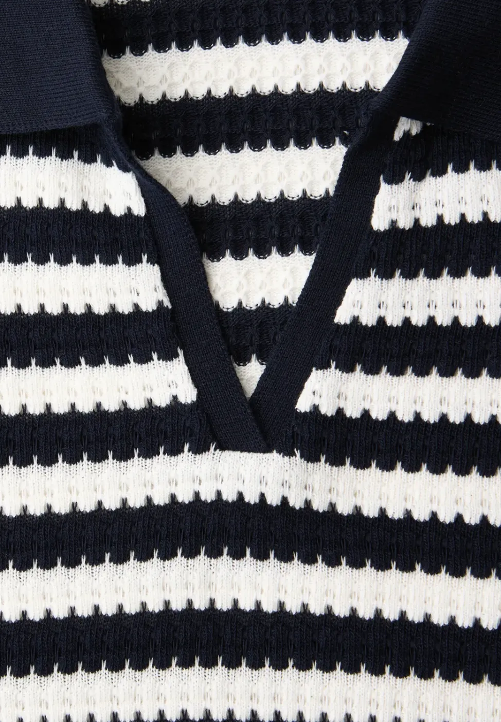 Kurzarm Poloshirt mit Streifen