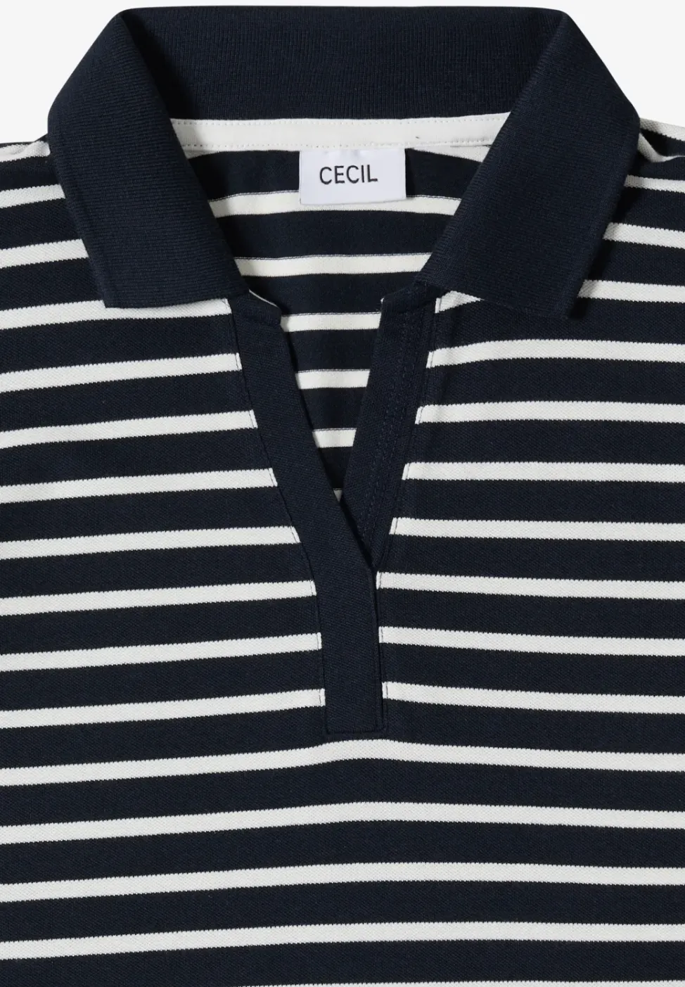 Kurzarm Poloshirt mit Streifen