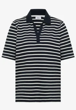 Kurzarm Poloshirt mit Streifen