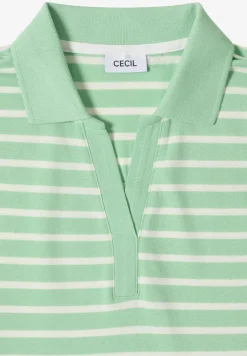 Kurzarm Poloshirt mit Streifen