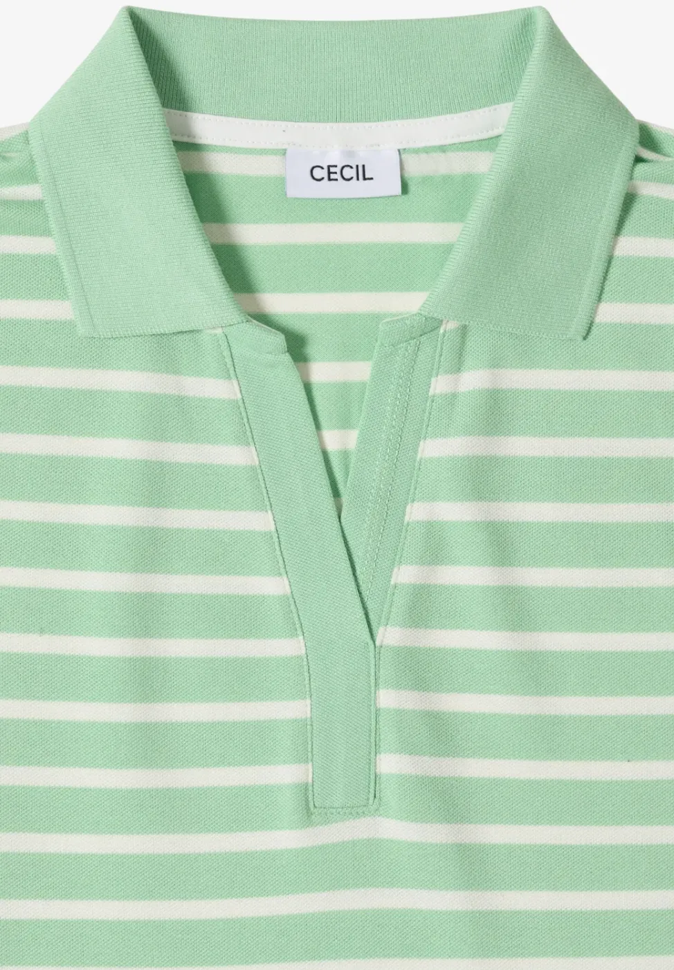 Kurzarm Poloshirt mit Streifen