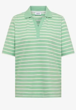 Kurzarm Poloshirt mit Streifen