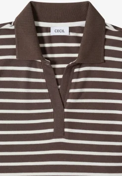 Kurzarm Poloshirt mit Streifen
