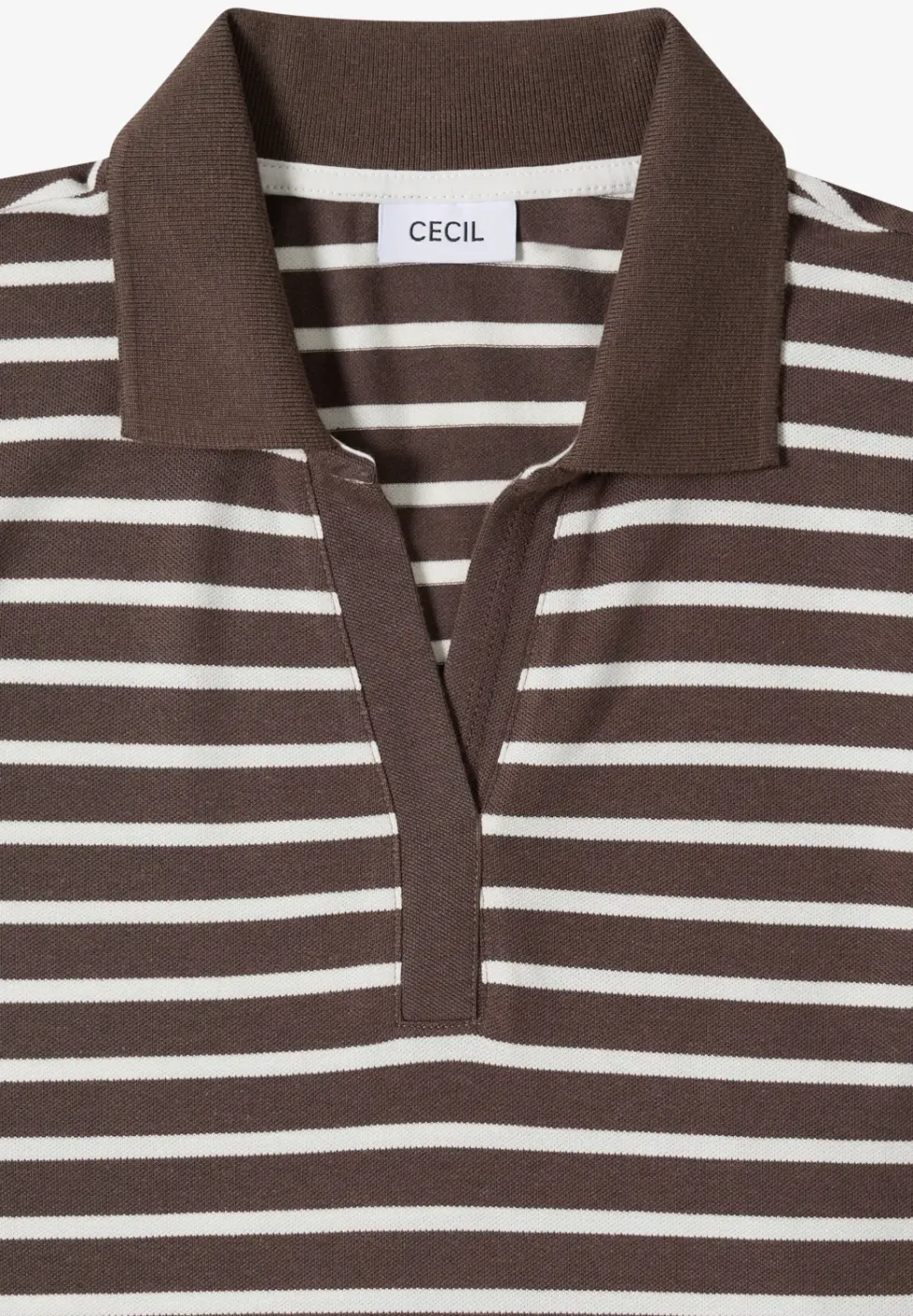 Kurzarm Poloshirt mit Streifen