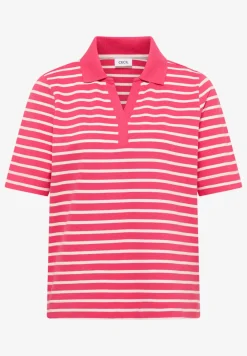 Kurzarm Poloshirt mit Streifen