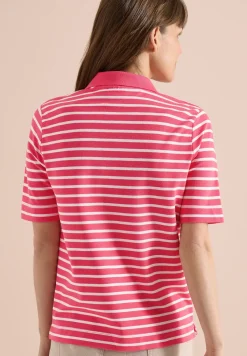 Kurzarm Poloshirt mit Streifen