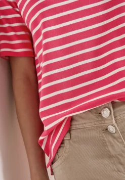Kurzarm Poloshirt mit Streifen