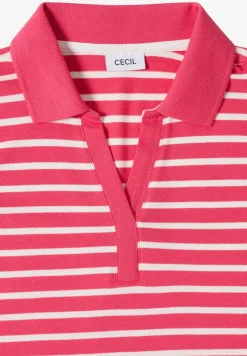 Kurzarm Poloshirt mit Streifen