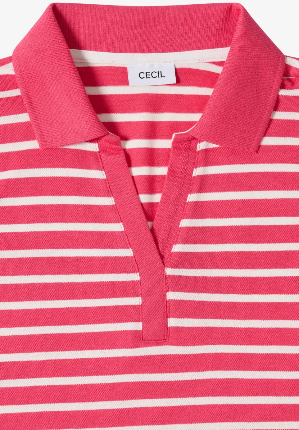 Kurzarm Poloshirt mit Streifen