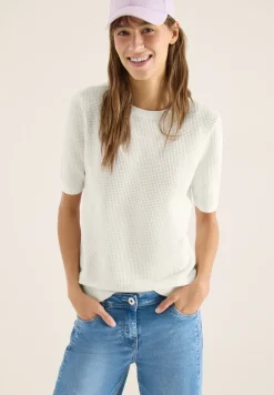 Kurzarm Pullover mit Struktur